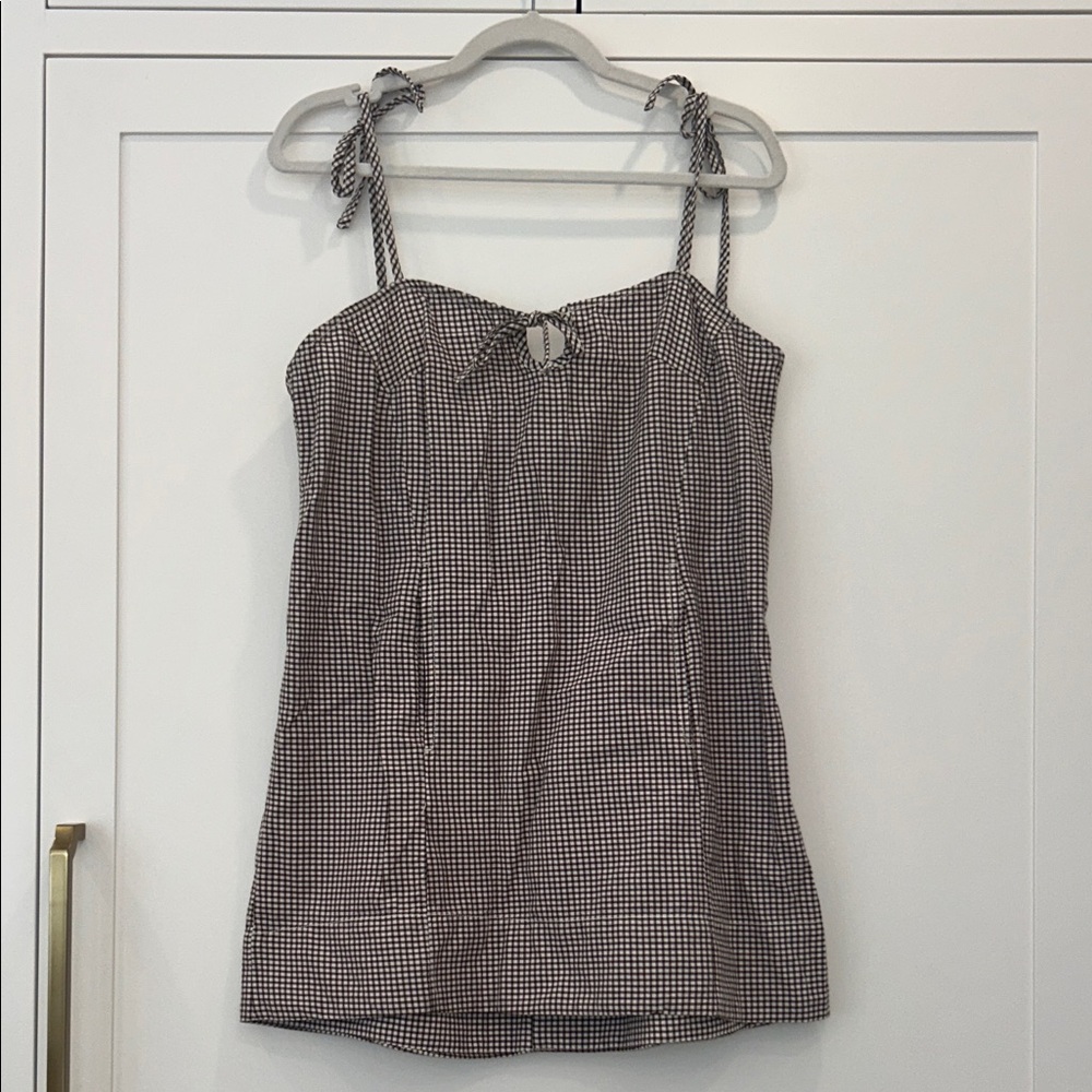 Free People brown plaid mini dress